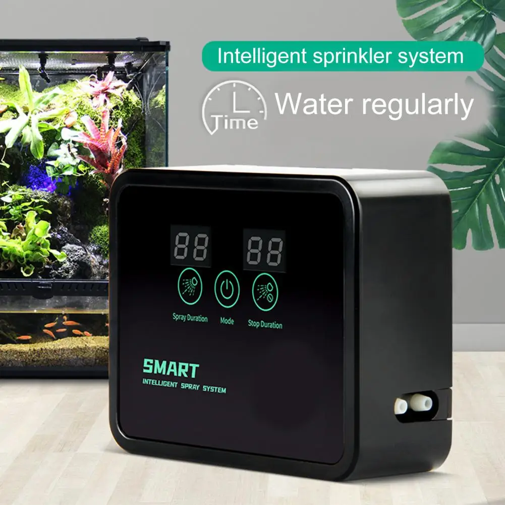 

1 Set Premium Intelligent Timing Plant Humidifier Reptile Control System Sprinkler Head Black
