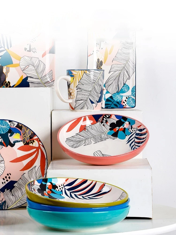 Набор пасторальной керамической посуды в средиземноморском стиле набор для