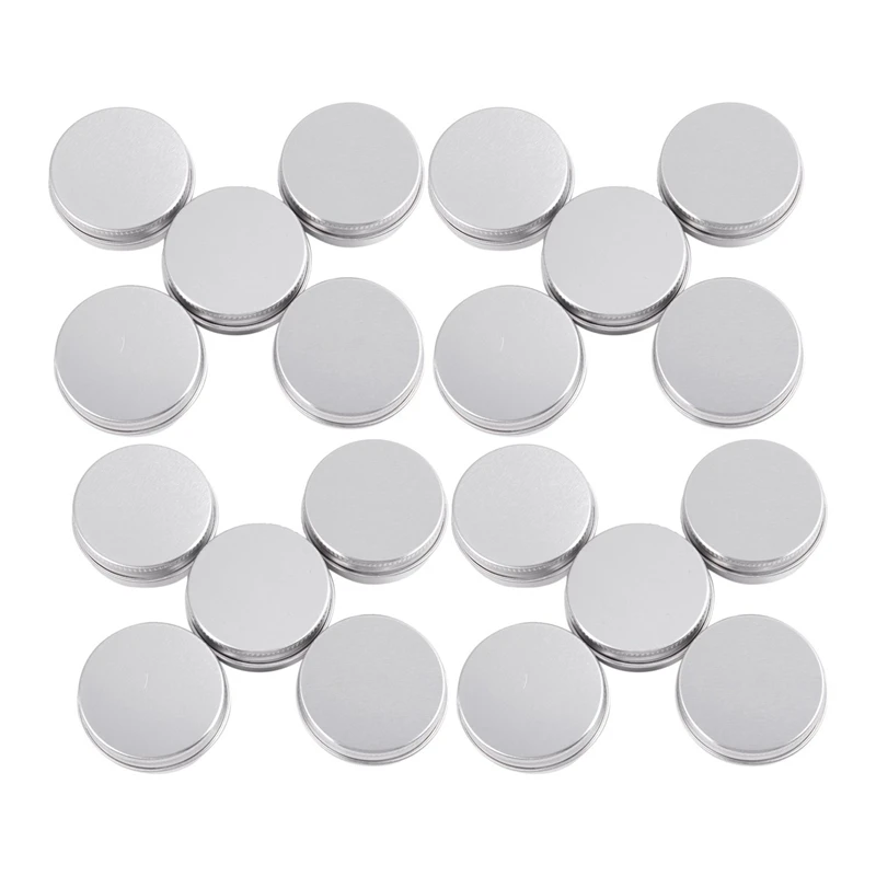 

60 X Empty Cosmetics Pot Lip Balm Aluminum Jar Container Screw Cap 15Ml