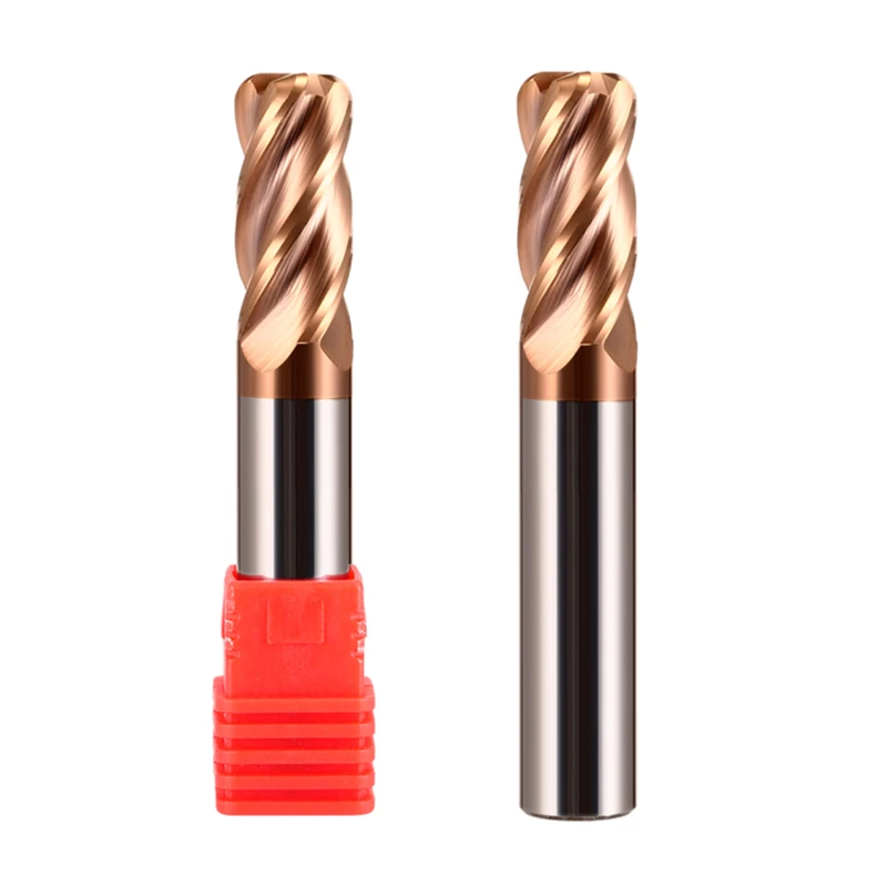 

Round Nose Milling Cutter HRC60 R Angle Carbide End Mill 4-blade Fillet Milling Cutter CNC Tungsten Steel Milling R0.2/0.5/1/2/3