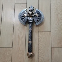 cosplay 11 knight orc double edged black axe prom prop hot world of warcraft game cosplay axe weapons role playing pu prop 68cm