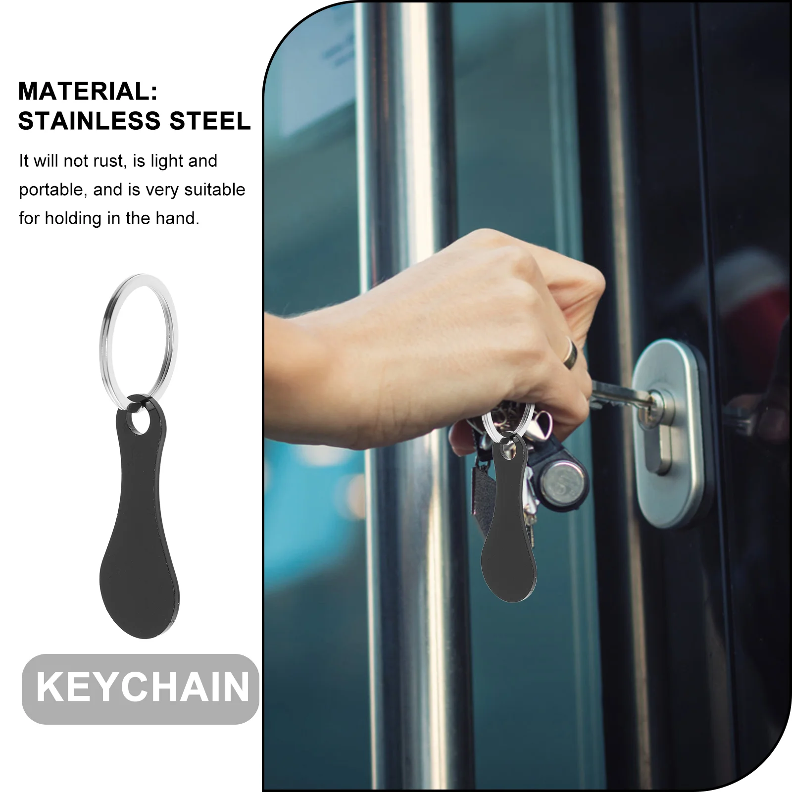 4 шт. брелоки для ключей из нержавеющей стали жетоны тележек покупок подвески