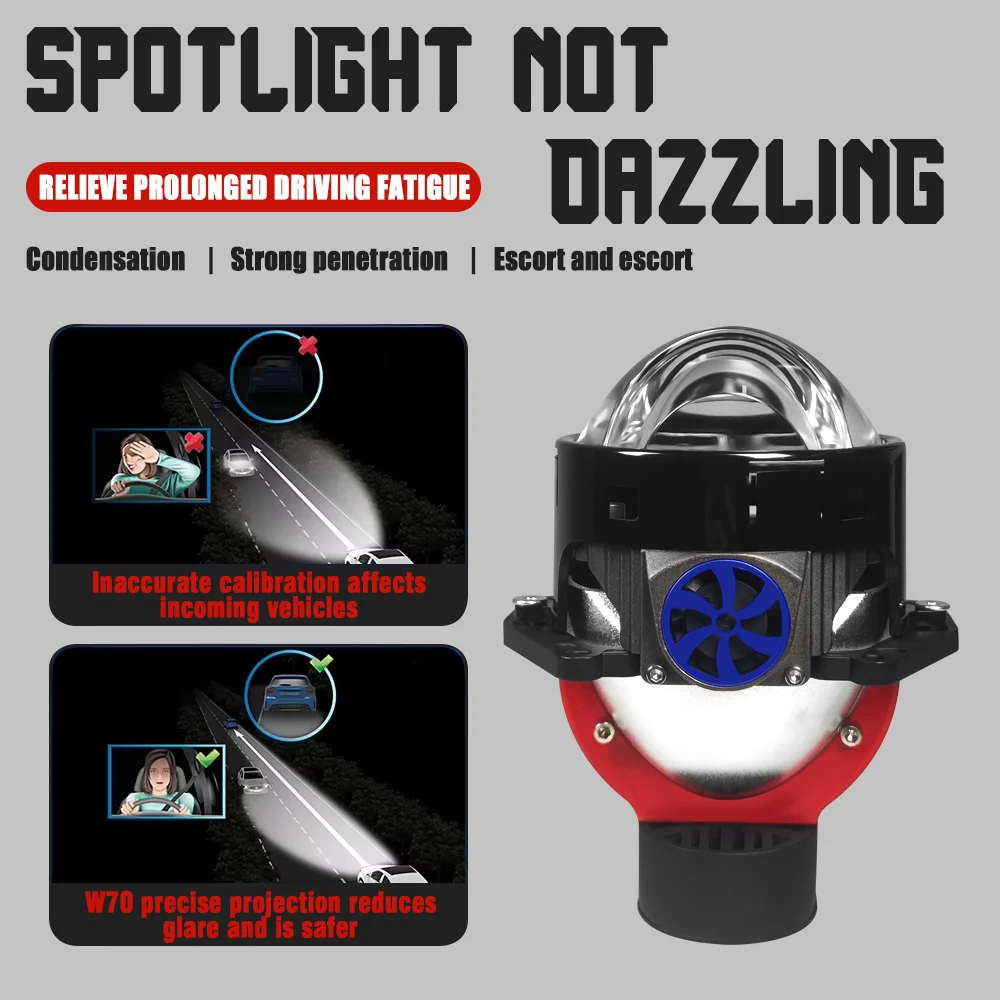 Лазерная фара Carolin с двумя линзами светодиодная автомобильная прямым лучом