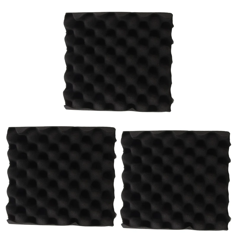 

3Pcs 25X25X5CM Sound Insulation Foam Egg Crate Studio Acoustic Foam Sound Insulation Treatment Egg Profile Wedge