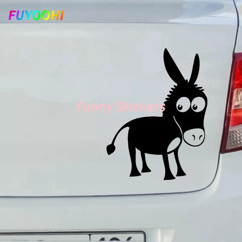 

FUYOOHI Play Stickers Animal Donkey Car-Styling Window Bumper Motorcycle Helmet Trunk Car Sticker Decor Vinyl Waterproof Decal