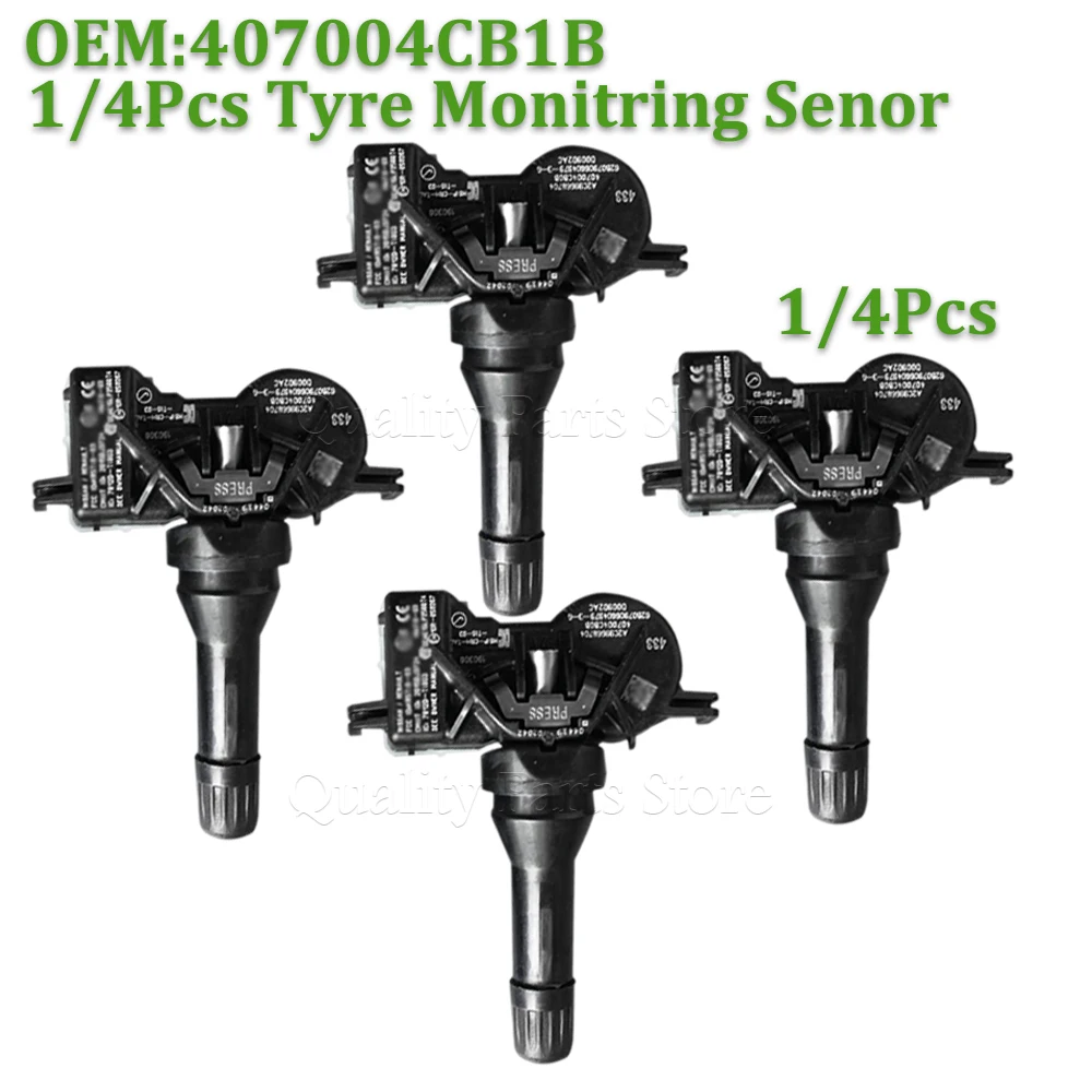 Фото Датчик давления в шинах 1/4 шт. для Alpine A110 Nissan NV200 X-Trail T32 Renault Espace V Megane TPMS 433 МГц 40700-4CB0A 40700-4CB0B №2