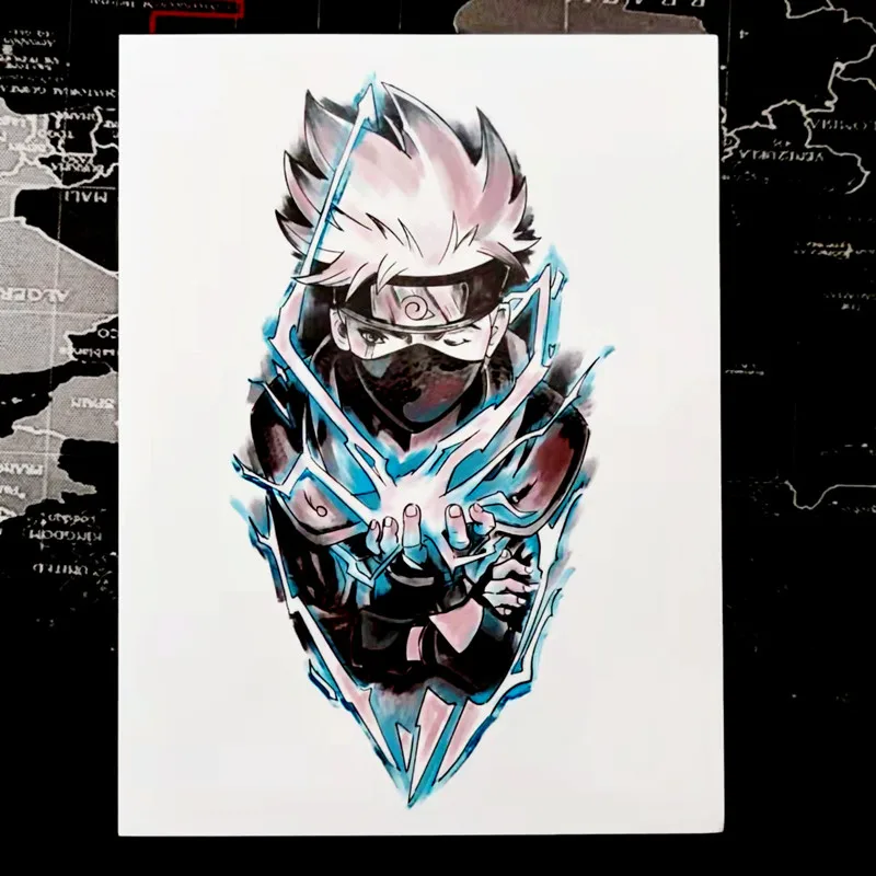 Временные татуировки Аниме 1-3 шт. водонепроницаемые Мультяшные