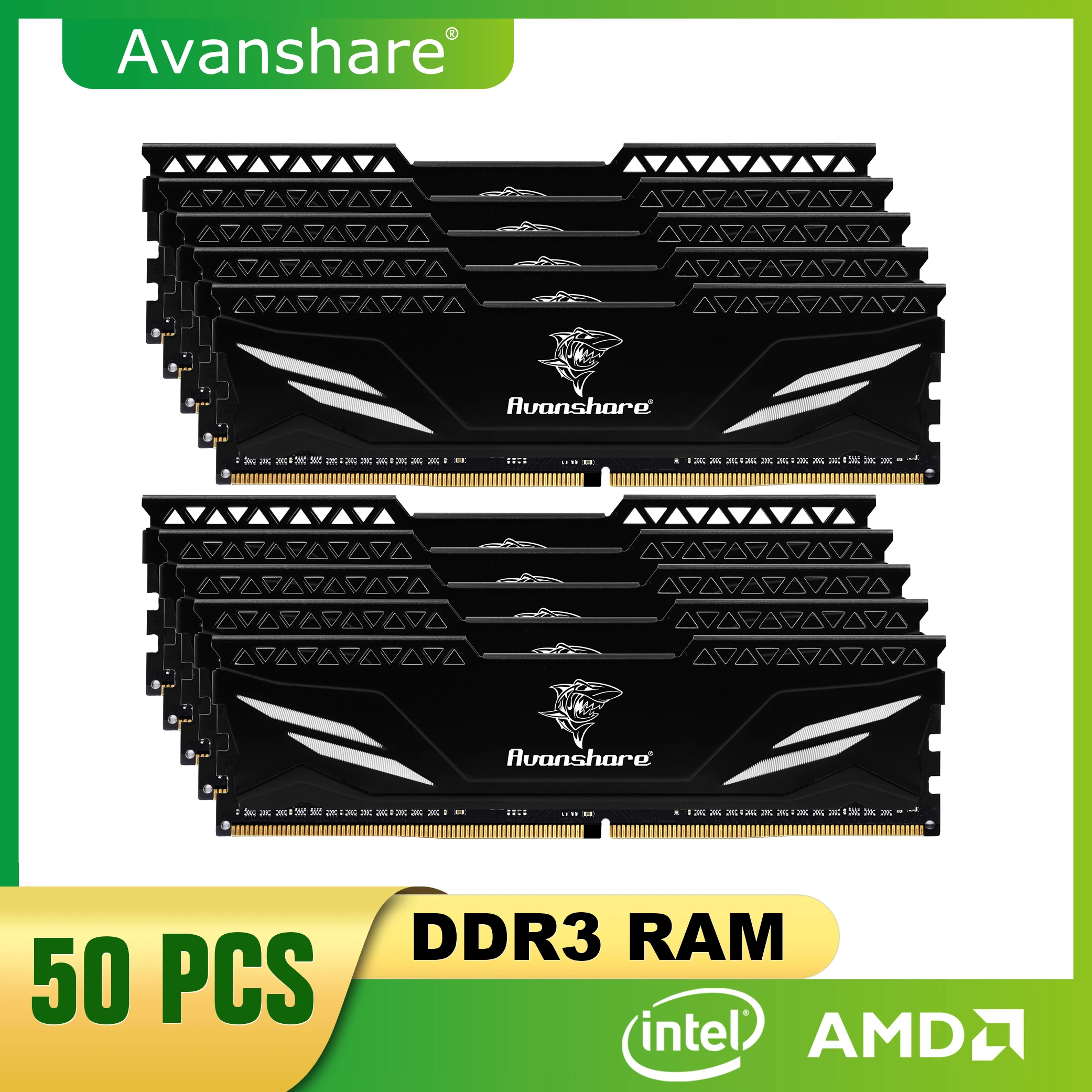 

Avanshare Ram Memory DDR3 4GB 8GB 1600MHz 1333Mhz PC3-10600 PC3-12800 DIMM For Desktop Computer 240 Pins 1.5V NON ECC