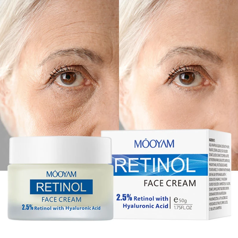 50ml Hyaluronic acid retinol face cream wholesale anti wrinkle anti young age firming essence cream  skin whitening cream 1pcs