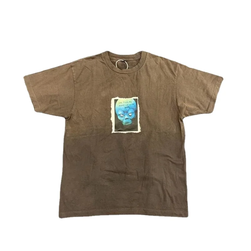 

Футболка Мужская/женская с принтом кактуса, 100% хлопок, 22ss