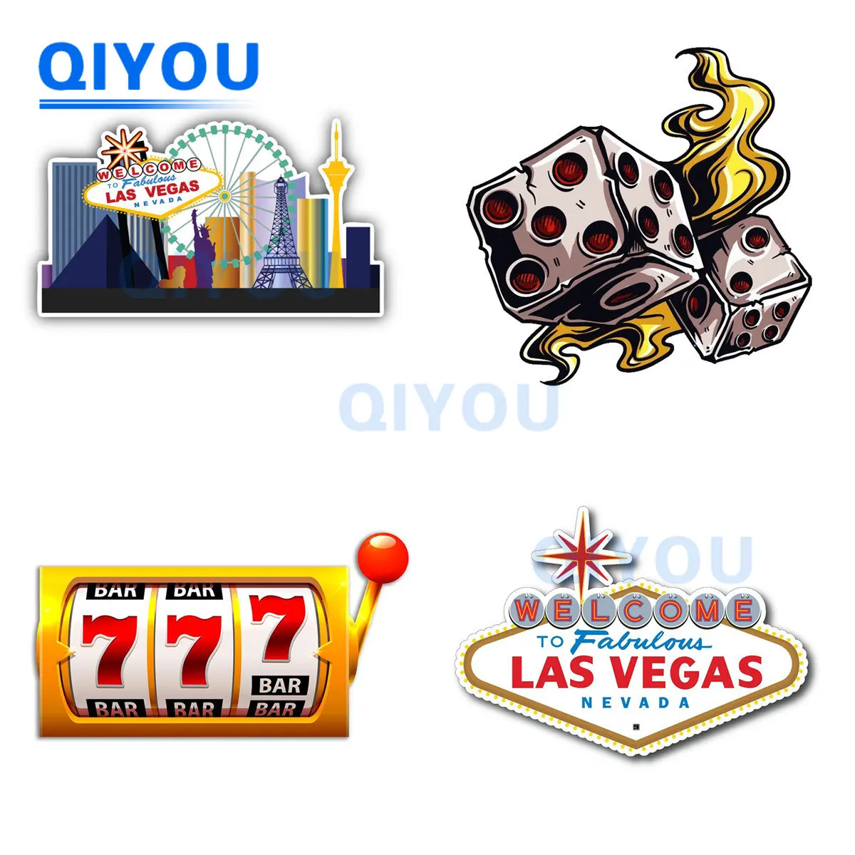 Азартные автомобильные наклейки в играх игральных костей Лас Вегаса подходят для вырезанных ПВХ наклеек на автомобильные кузова ветрозащитные стекла ноутбуки крышка топливного бака