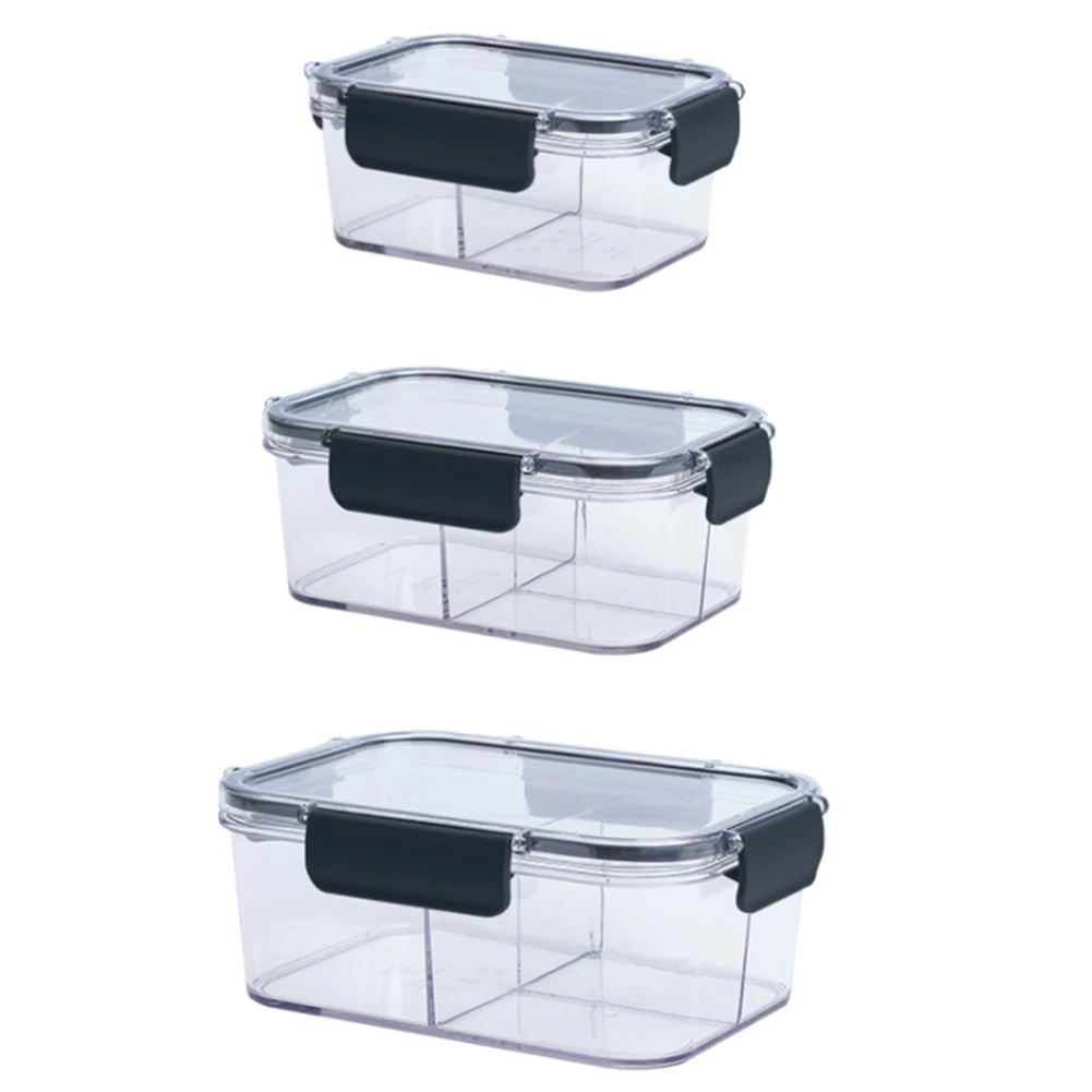 

Прозрачный контейнер для хранения, контейнер для хранения еды из полипропилена, Кухонный Контейнер для запайки, 3 шт., B