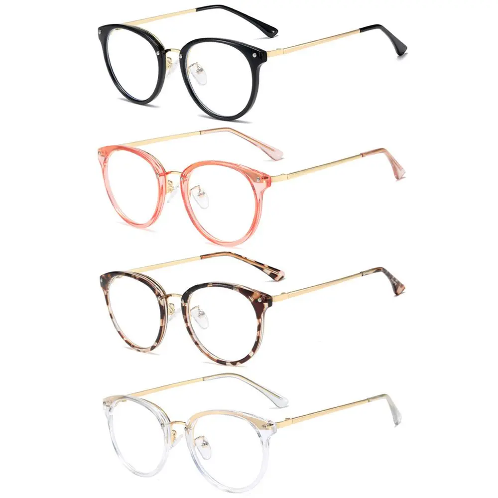 

Unisex Round Frame Metal Vision Care Eyewear Anti-UV Blue Rays Glasses Computer Goggles Eyeglasses