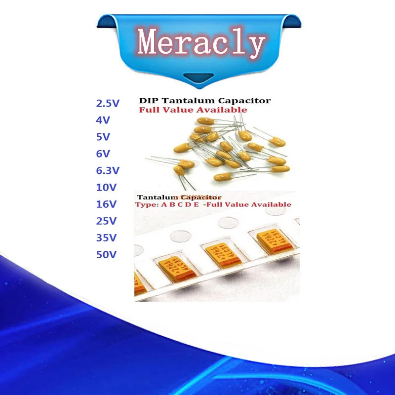 

10 шт танталовый конденсатор A B C D 476 106 6,3 В 10 в 16 в 25 в 35 в 0,22/1/2.2/4.7/6.8/10/22/33/47/68/100/150/220 мкФ SMD DIP
