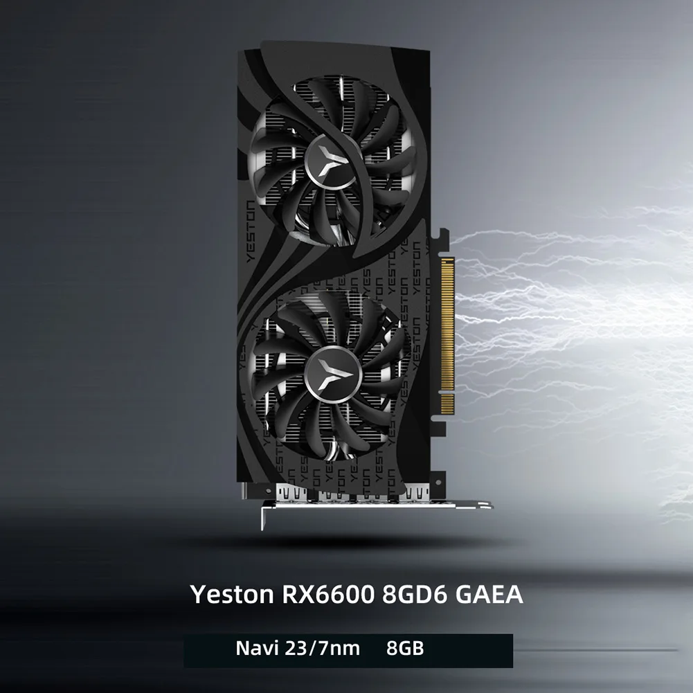 

Видеокарта YESTON Radeon RX 6600, GDDR6 8 ГБ, бит, для игровых команд