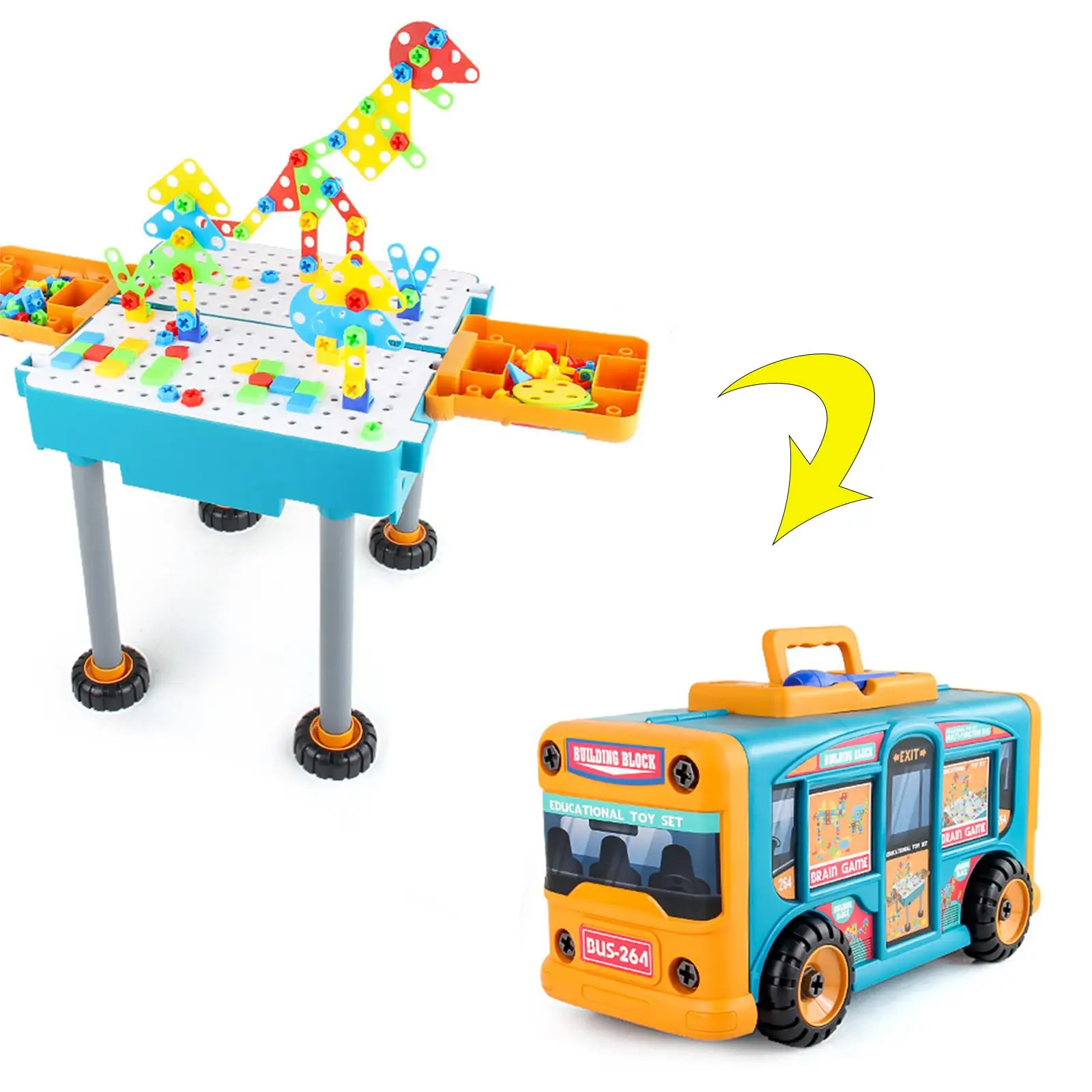 

Deformed Bus Jog to Roll DIY Screw Bus Blocks for Activities