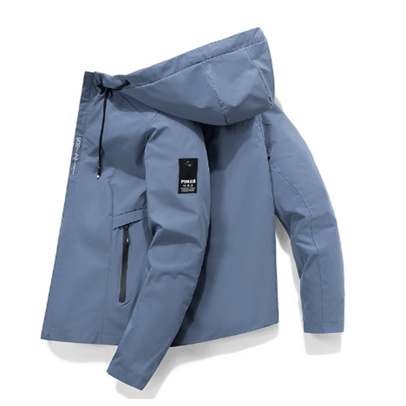 

Мужская куртка весна-осень 2022 Повседневная трендовая уличная спортивная дышащая толстовка с капюшоном ветровка рабочая одежда мужская куртка