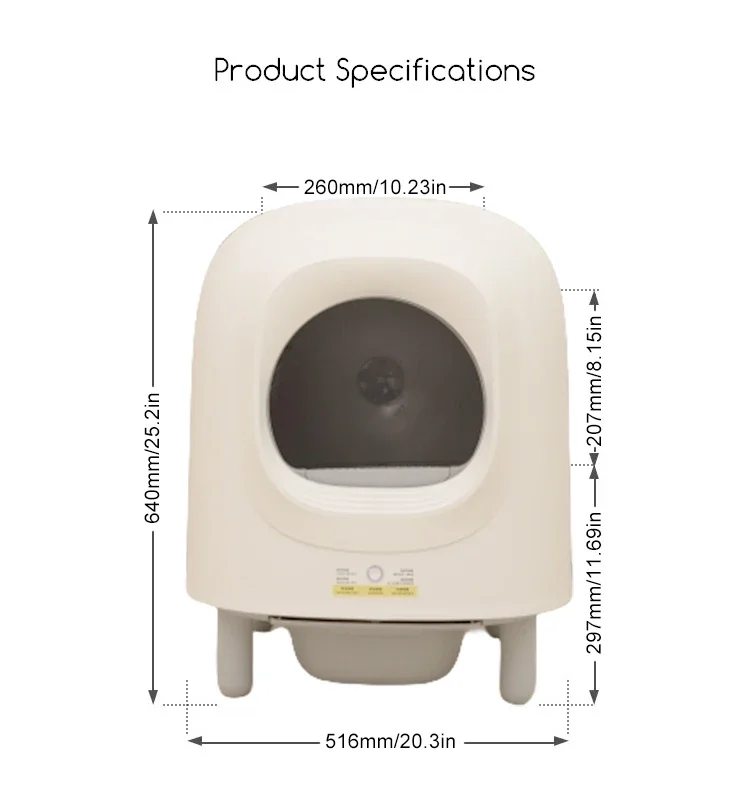 Умная коробка для кошек Petree 56L автоматический лоток туалет домашних животных