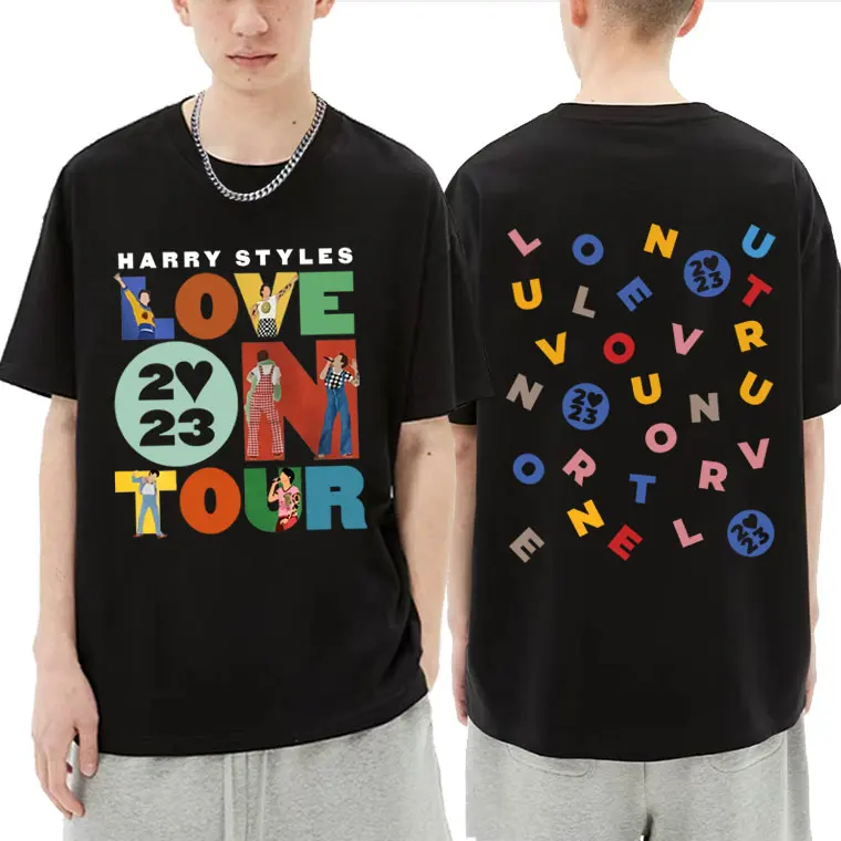 

Love on Tour Concert 2023 T-shirt Men Women Hip Hop Rock Style T Shirts Unisex 100% Pure Cotton Oversized Tshirt Man Streetwear
