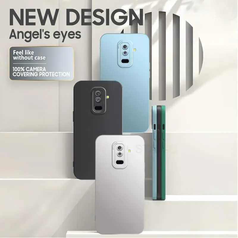 

Metallic Paint Matte Silicone Case For Samsung Galaxy J8 J7 Pro J6 A6 J4 Plus Prime Square Soft Back Cover J7pro J 8 6 2017 2018