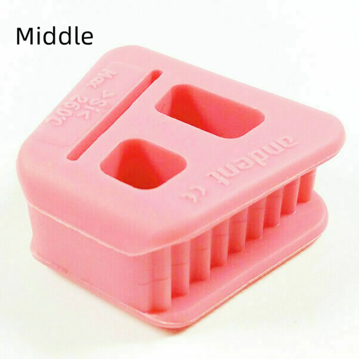 

Pink-Middle Dental Mouth Props Bite Block With Tongue Guard Prop Right Left