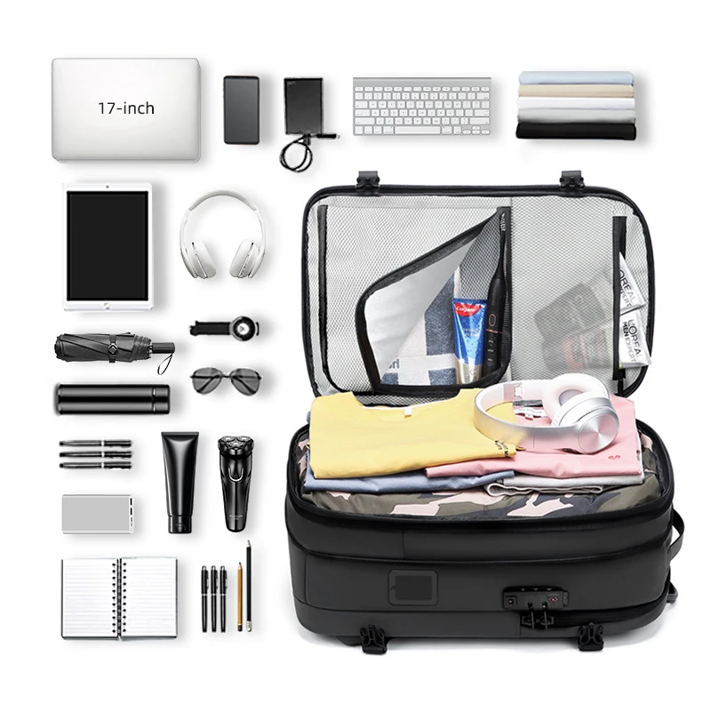 Мужской компрессионный дорожный вакуумный рюкзак одним щелчком мыши 17-дюймовый