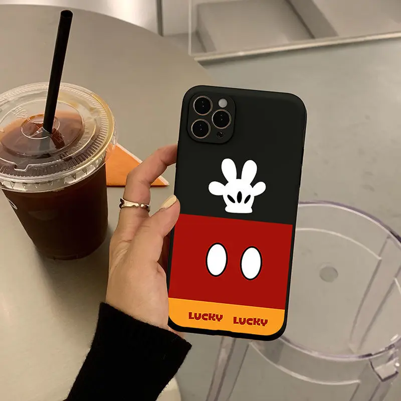 Мягкий силиконовый чехол-накладка с рисунком Микки Мауса Для Iphone11 12 13 Pro XR XS Max 7 8