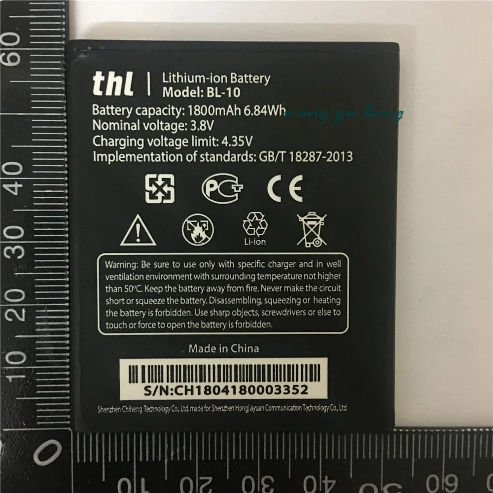 Оригинальная батарея для THL BL-10 1800 мАч запасная литий-ионная BL10 T12 Замена