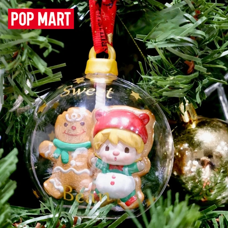 Фото PopMart Sweet Bean Your Эксклюзивная праздничная слепая коробка, милая аниме-фигурка, кулон, орнамент, сборная модель игрушки, сюрприз, Рождественский подарок №4