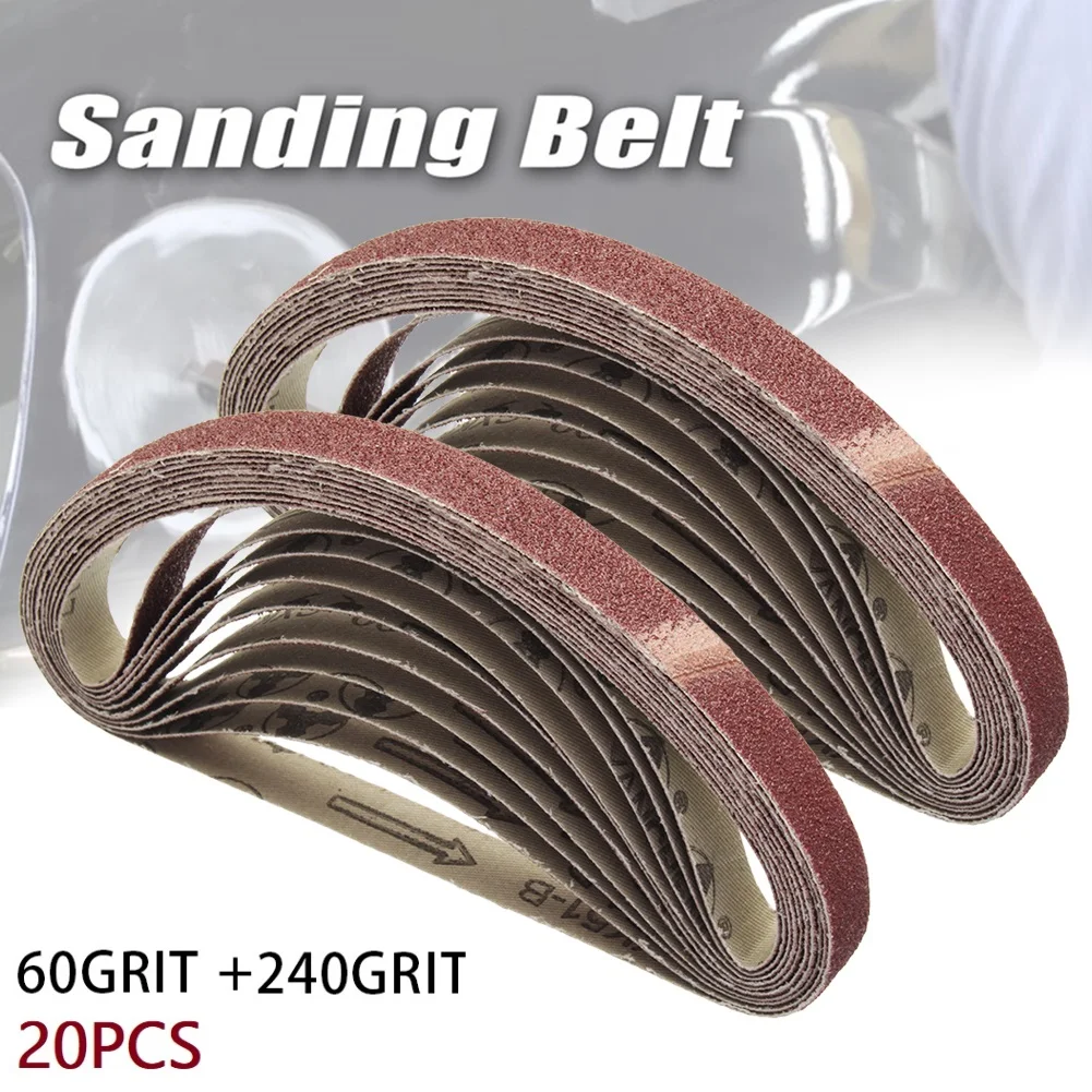 

20pcs Sanding Belt 60/240 Grit Aluminum Oxide Sandpaper Polishing Furniture Hardware Leather For M10 Sander Polishing Machine