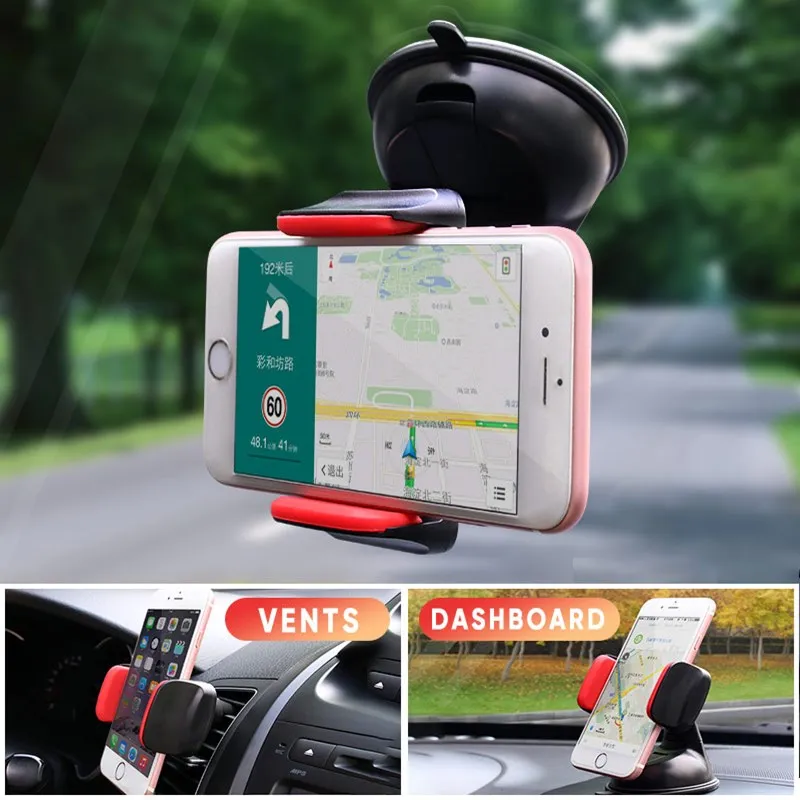 

Universal Car Holder For Phone in Car Air Vent Clip Mount Windshield Sucker Mobile Phone Holder GPS Stand For iPhone 11 Samsung