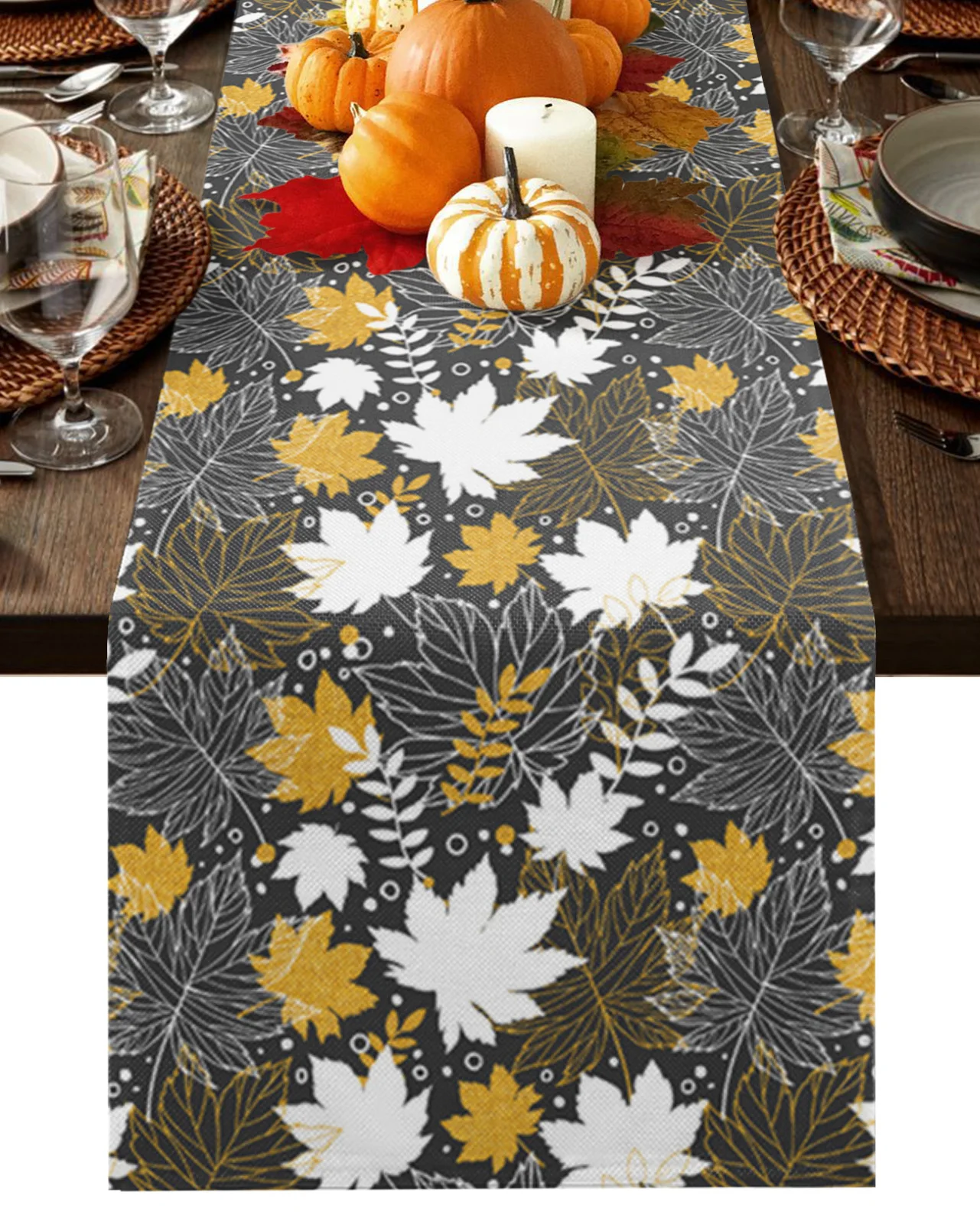 

Home Decor Table Runner Wedding Decoration Tablecloth Kitchen Table RunnersAutumn Thanksgiving