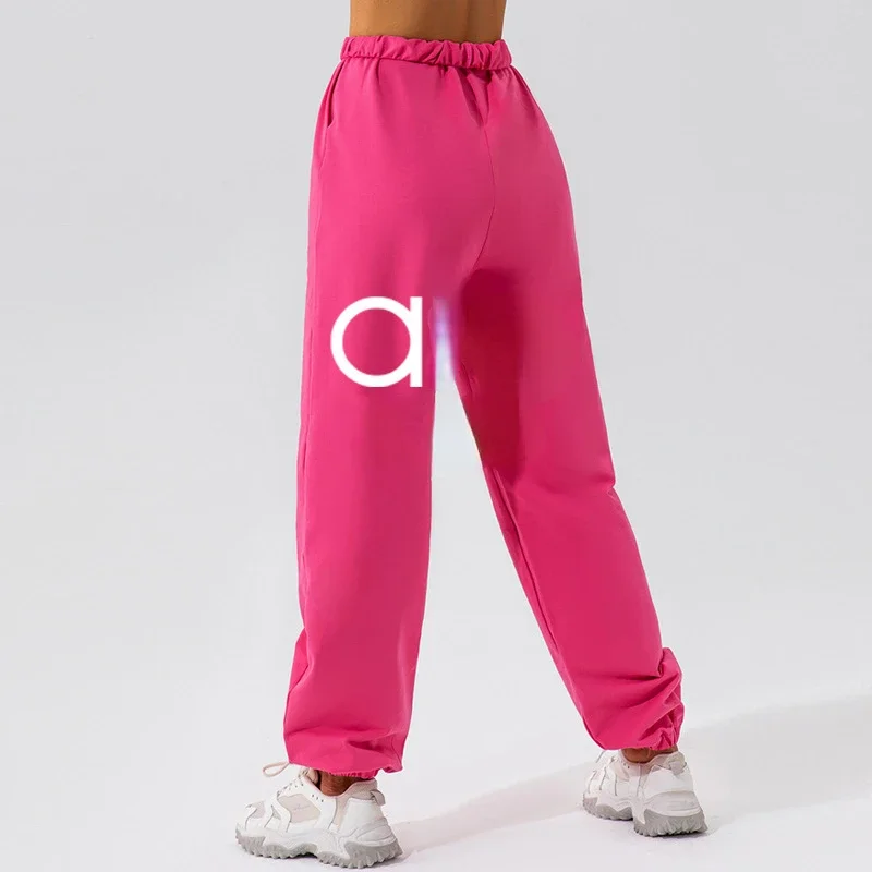

AI logo 2023loose waist sports pants casual pants fitness yoga straight leg pants for women