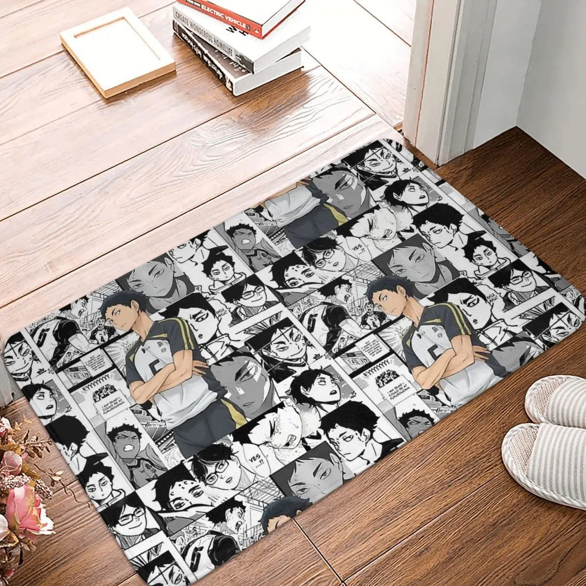 

Haikyuu Shoyo Tobio Kei Toru Anime Haikyu Bedroom Mat Akaashi Keiji Doormat Flannel Carpet Entrance Door Rug Home Decoration