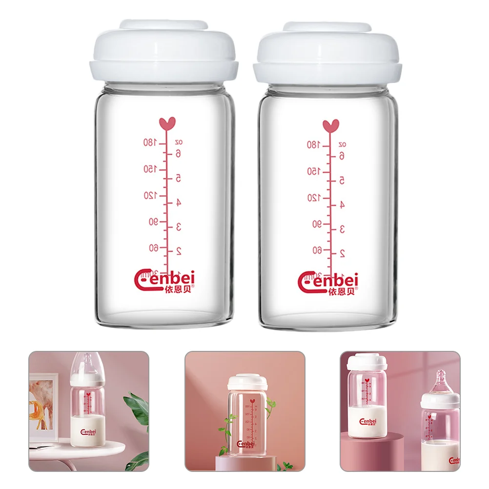 

2pcs Bottle Portable Useful Breast Bottle Fresh Keeping Bottle Baby Container Nursing Bottle