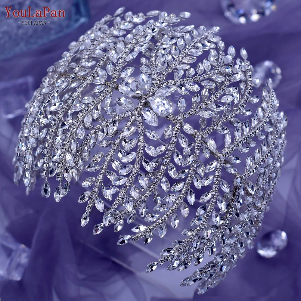 YouLaPan HP435 Luxury Bridal Hair Accessories Rhinestone Wedding Headband Flower Bride Headpiece Women Headdress Gift - купить по