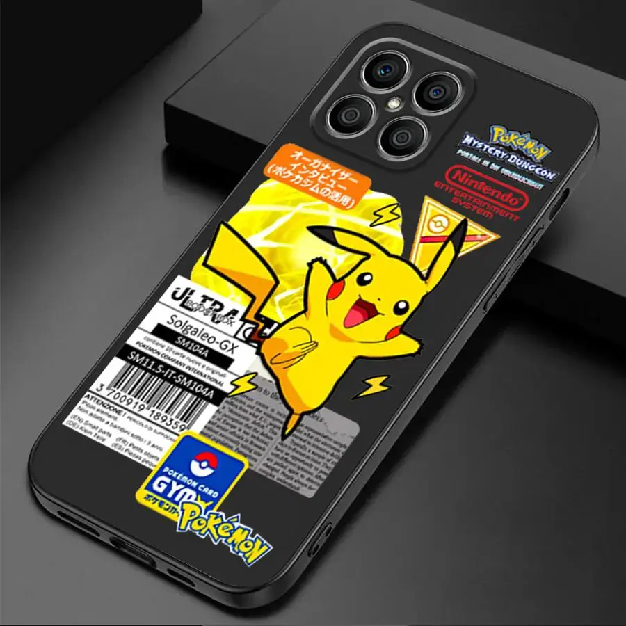 Luxury P-okemon Gengar Phone Case for Honor X9a 5G 90 X8 4G X8a X7b X9b X8b 70 X6 8X Magic5 Lite Silicone Cover