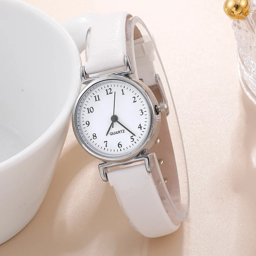 4 шт./комплект женские кварцевые часы с круглым циферблатом |