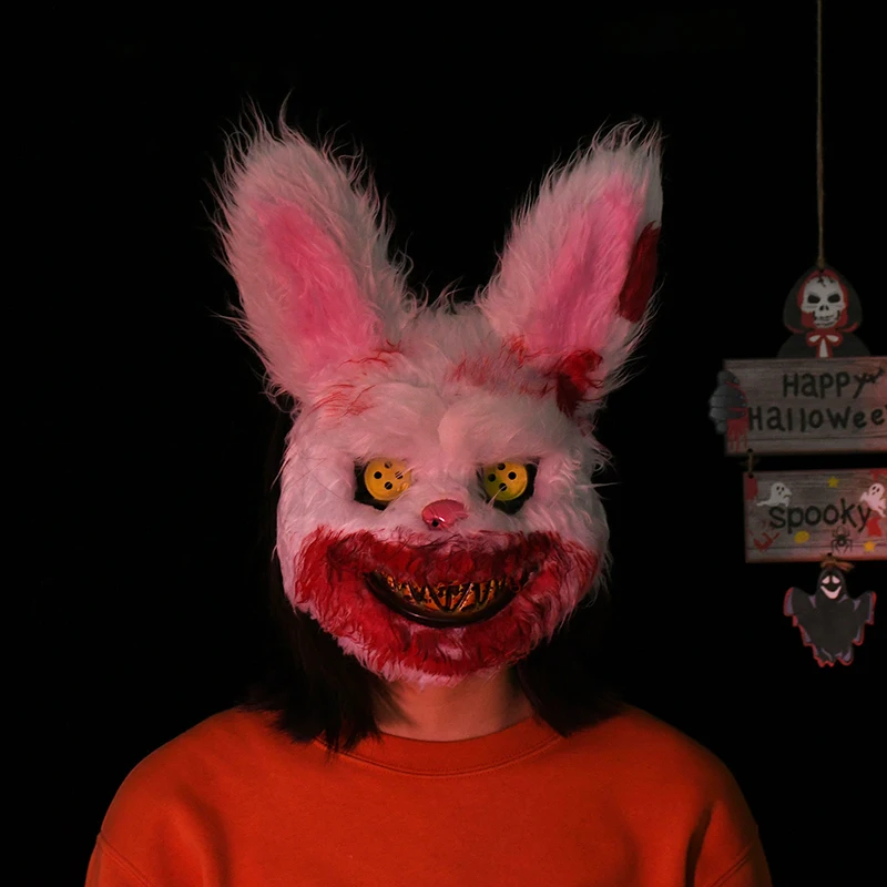 Маска для косплея кровавого кролика украшения Хэллоуина страшная ужасная маска