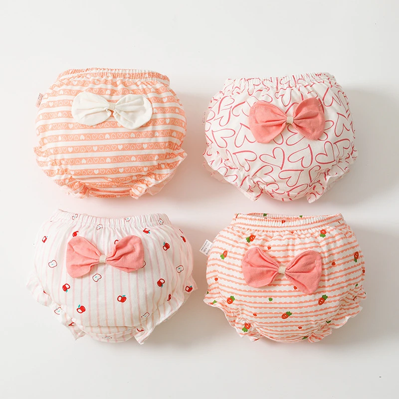 

4PCS/Pack Children's Underwear Panties For Baby Girls' Underwear Class A Cotton Girls Boxer Shorts Children's Baby Cotton Boxers