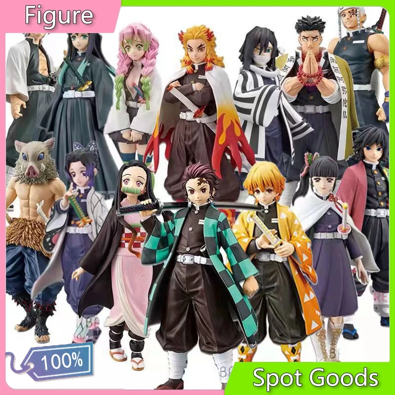 

17CM Hot Japan Anime Demon Slayer Figure Nezuko Tanjirou Zenitsu Standing Model Toys Action Figures PVC Collectible Model Toys