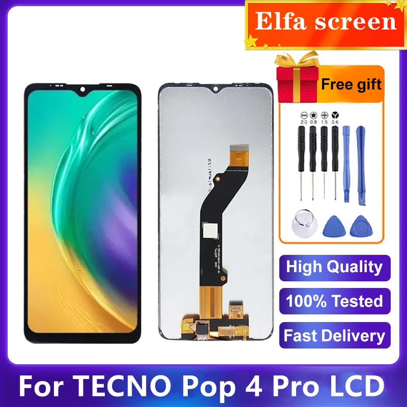 

6.52" Original LCD New For Tecno POP 4 Pro BC3 Display Touch Screen Digitizer Assembly For Tecno POP 4 Pro LCD Complete