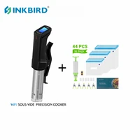 INKBIRD WIFI Sous Vide and 30pcs of Reusable Food Storage Bags Ziplocs 1000W Home Cooking Appliance Vacuum Cooker With Timer