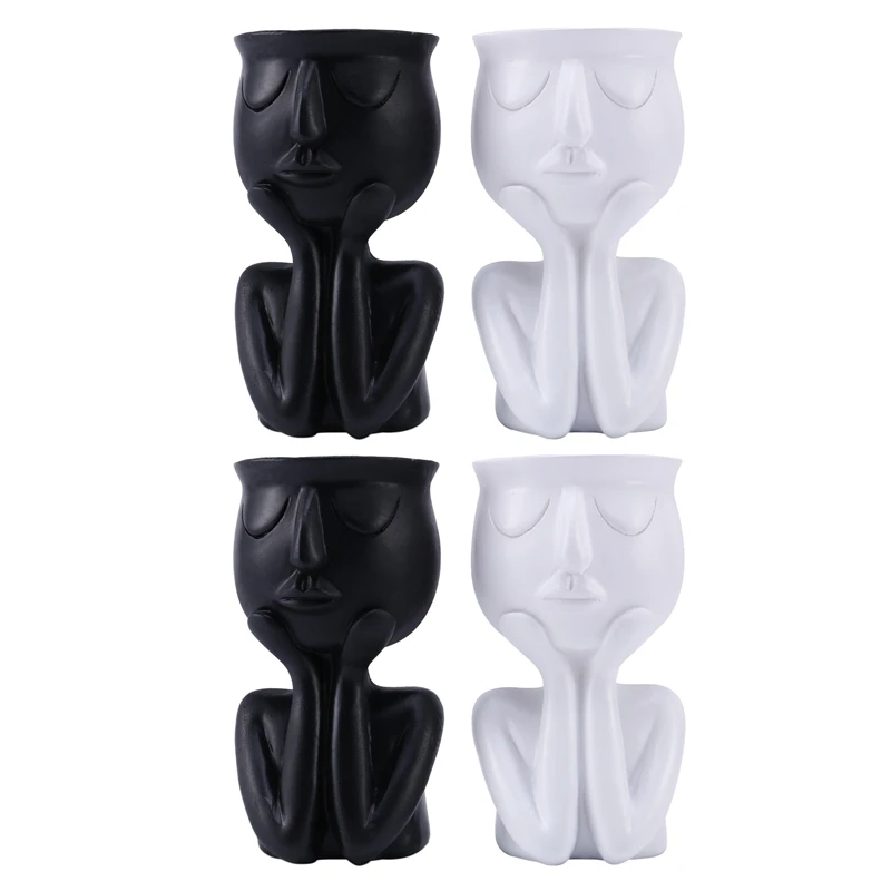 

4 шт., цветочный горшок с абстрактным рисунком