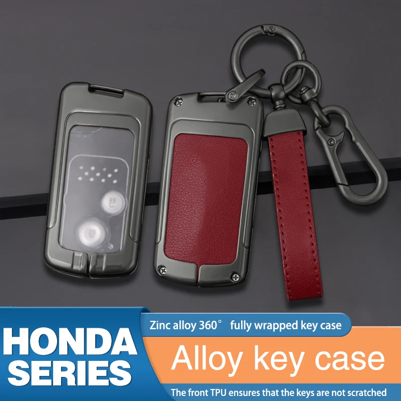 

New Silver Metal Car Key Case Cover For Honda CRV Fit Shuttle Fried Freed Spike Step WGN RG1 Spada CRZ Accord CIVIC 2006 - 2015