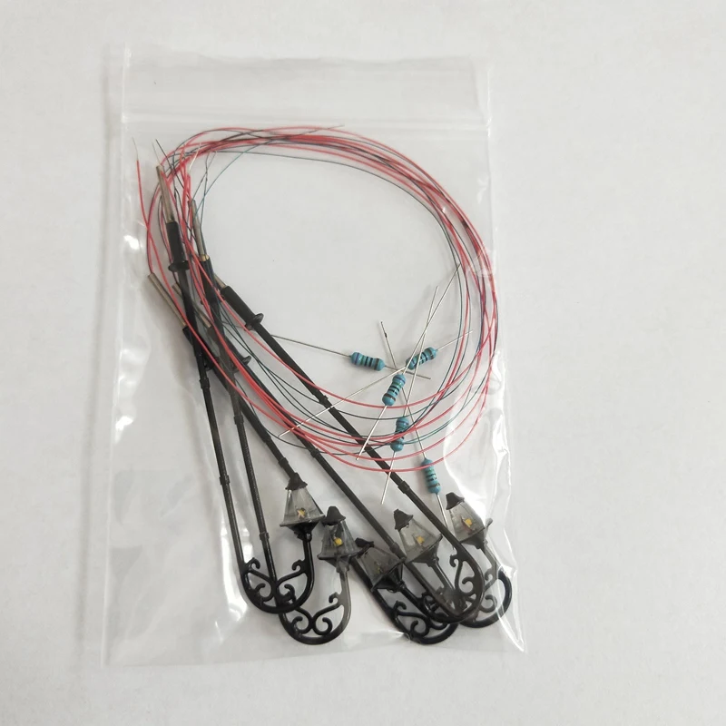 1:87 HO Scale Retro Model Street Lamp Layout Lamppost Garden Landscape Light Railway Train Mini