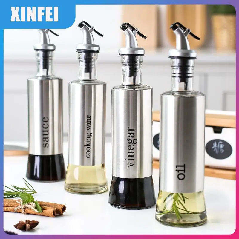 

For Kitchen Cooking Seasoning Oil Bottle Leak-proof Dust-proof Storage Bottles For Oil And Vinegar Durable Press Type Oil Pot