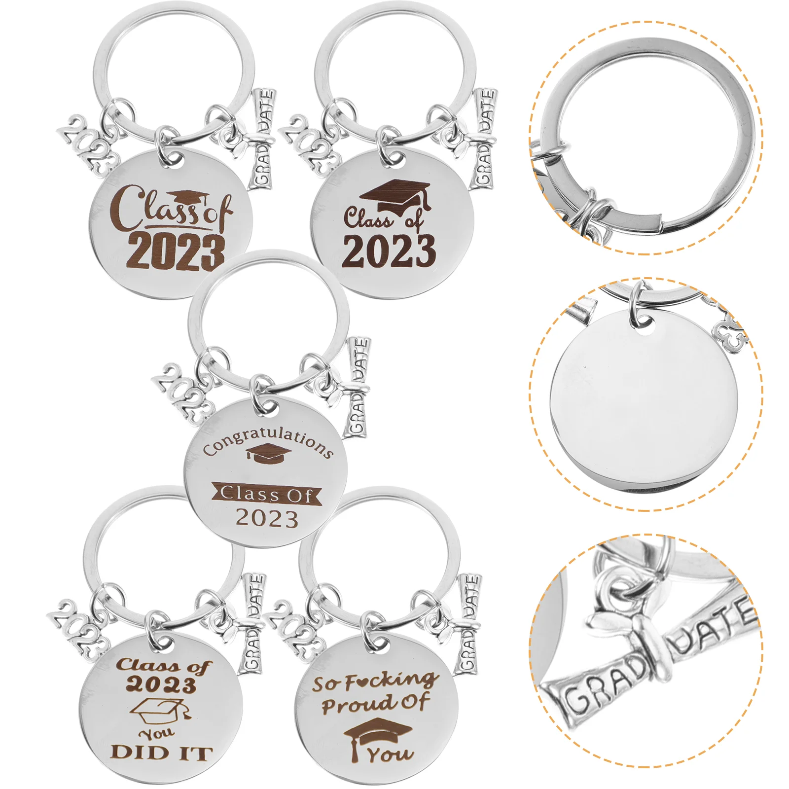 

Graduation Season Keychain Gift Keyring Stainless Steel Jewelry Creative Keychains Souvenir Keyrings