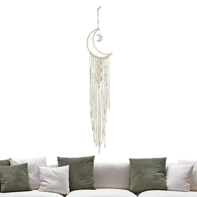 

Nordic Style Stars Moon Crafts Dream Catcher Wind Chimes Handmade Bohemian Dreamcatcher Net For Wall Hanging Home Decoration