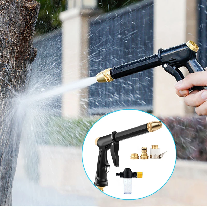 New High Pressure Washer Water Gun Garden Hose Nozzle Spray Sprayer for Water Jet Foam Pot Car Power Cleaning Tool